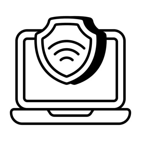 Редактируемый Иконка Дизайна Интернет Безопасности — стоковый вектор