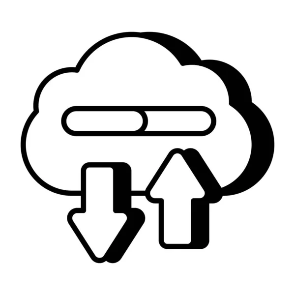 Editable Design Icon Cloud Data Transfer — Archivo Imágenes Vectoriales