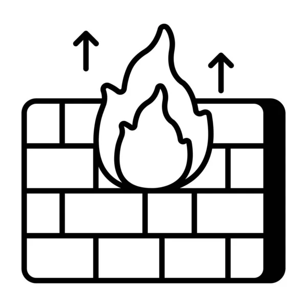 Editable Design Icon Firewall — ストックベクタ