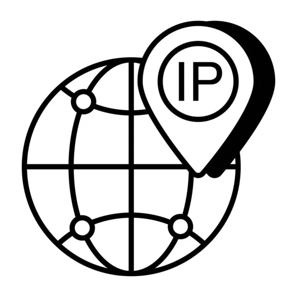 全球Ip地址的完美设计图标 — 图库矢量图片