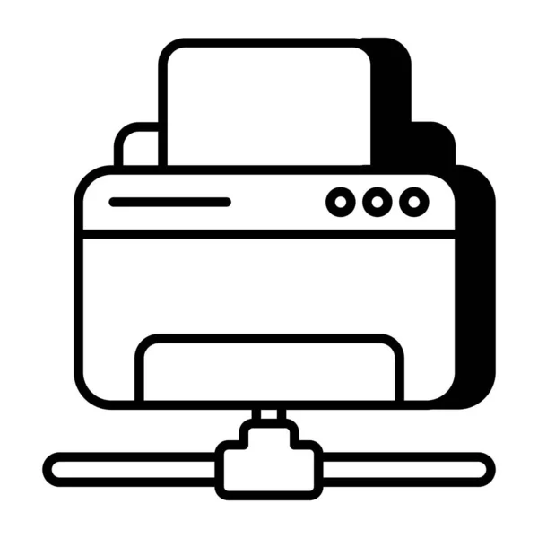 Premium Icon Des Netzwerkdruckers Herunterladen — Stockvektor