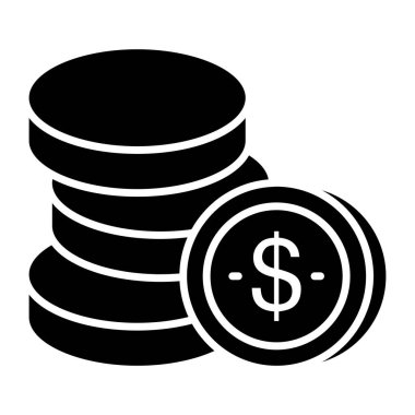 Dolar paralarının düzenlenebilir tasarım simgesi 