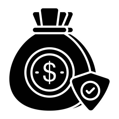 Finansal güvenliğin mükemmel tasarım ikonu