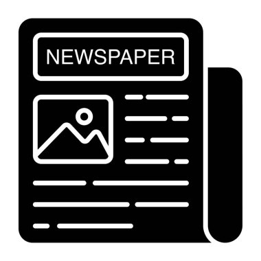 Editable design icon of business news