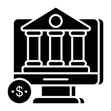 Çevrimiçi bankacılığın simge tasarımı 