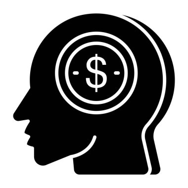 Dollar with human showcasing investor icon 