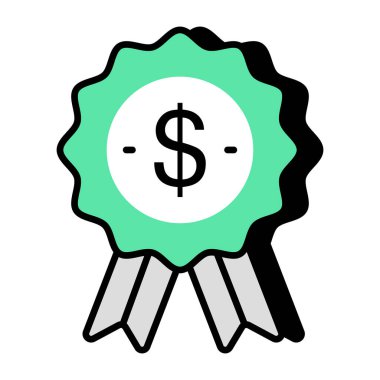 Dolar rozetinin mükemmel tasarım simgesi