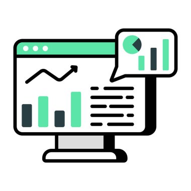 Web istatistiklerinin bir simge tasarımı 