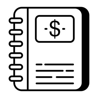 Finans defterinin eşsiz tasarım simgesi 