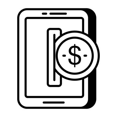 Taşınabilir para çekilmesinin simge tasarımı 