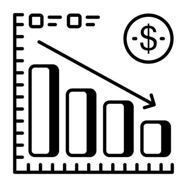 Düz dizayn, kayıp grafiği simgesi