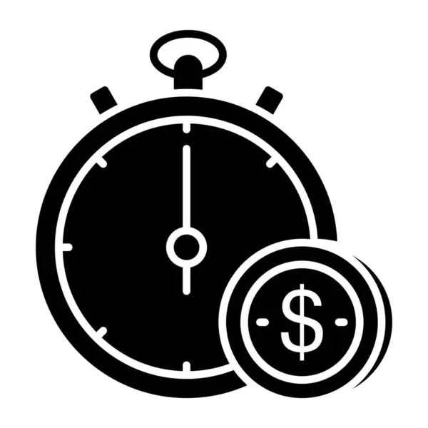 Diseño Vectorial Moda Del Tiempo Dinero — Vector de stock