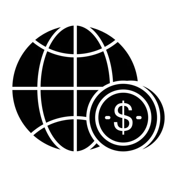 Δολάριο Στον Κόσμο Διανυσματικός Σχεδιασμός Του Παγκόσμιου Χρήματος — Διανυσματικό Αρχείο