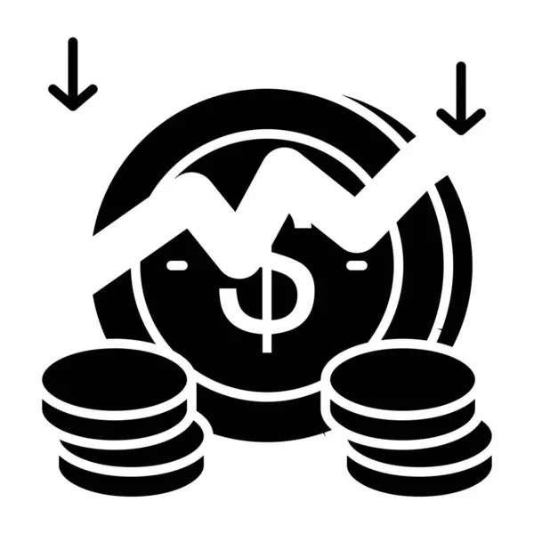 Diseño Plano Icono Analítica Financiera — Vector de stock