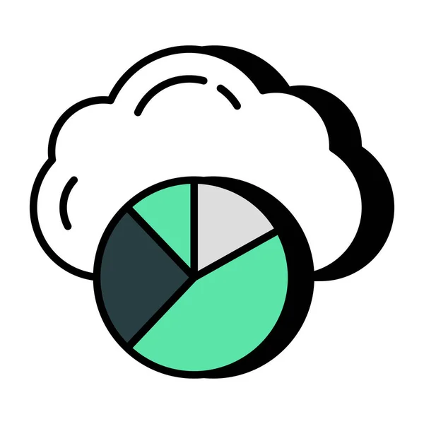 Editable Design Icon Cloud Analytics — Stockvektor