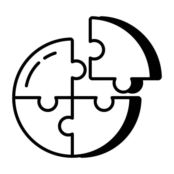 グローバルパズルの編集可能なデザインアイコン — ストックベクタ