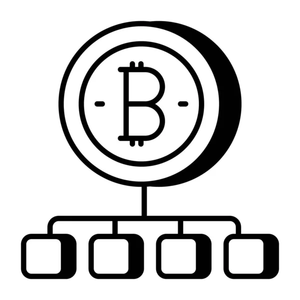 Ícone Design Bitcoin — Vetor de Stock