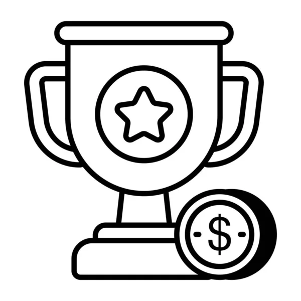 Business Trophy Icon Editable Vector — Stock Vector