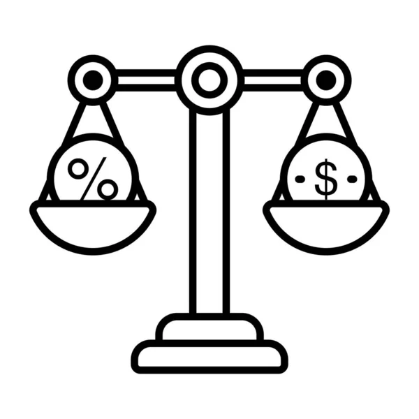 Ένα Επεξεργάσιμο Εικονίδιο Σχεδιασμού Της Χρηματοοικονομικής Ισορροπίας — Διανυσματικό Αρχείο
