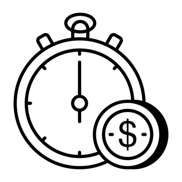 Diseño Vectorial Moda Del Tiempo Dinero — Vector de stock