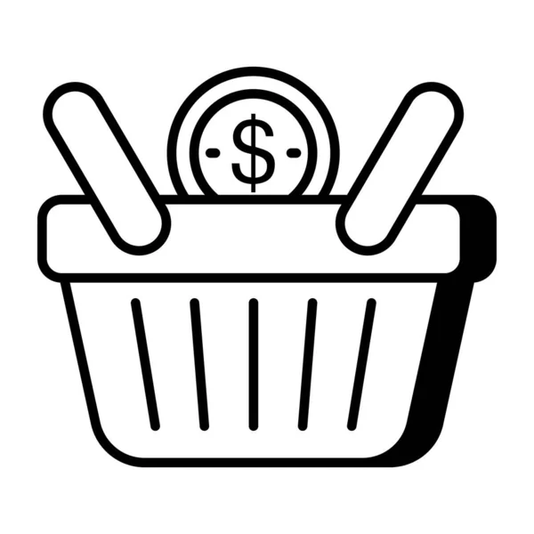 Creative Design Icon Shopping Basket — Stockový vektor