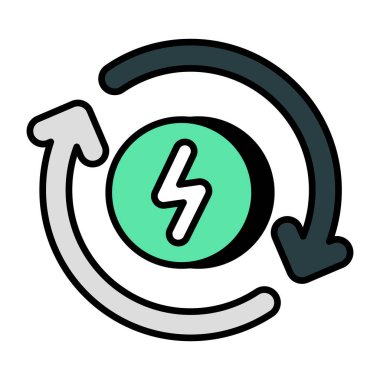 Enerji geri dönüşümünün son moda vektör tasarımı