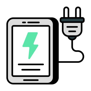 Taşınabilir şarj için bir simge tasarımı