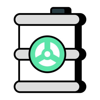 Radyoaktif davulun moda vektör tasarımı