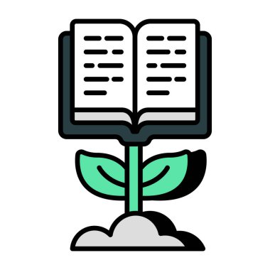 Eko-eğitimin düzenlenebilir tasarım simgesi