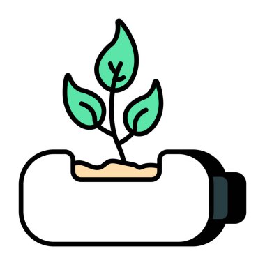 Şişe bitkisinin vektör tasarımı