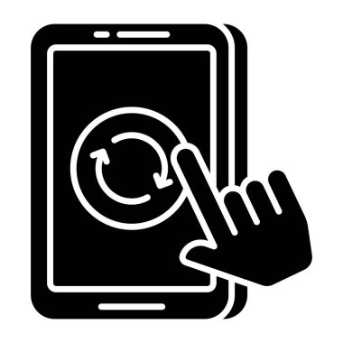 Mobil güncellemenin premimium indirme simgesi