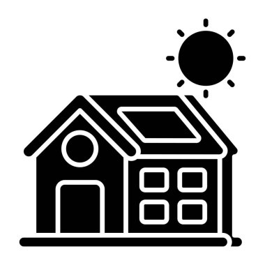 Eko-ev 'in modern vektör tasarımı