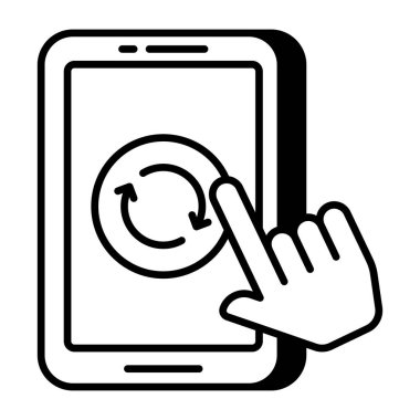 Mobil güncellemenin premimium indirme simgesi