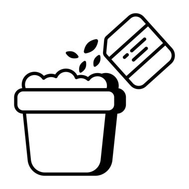 Dökülen tohumların mükemmel tasarım simgesi