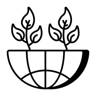 Unique design icon of global forestation 