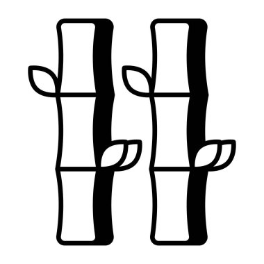 An icon design of bamboo sticks