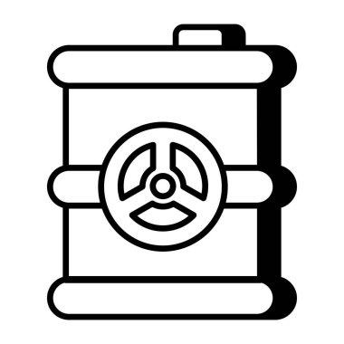 Radyoaktif davulun moda vektör tasarımı