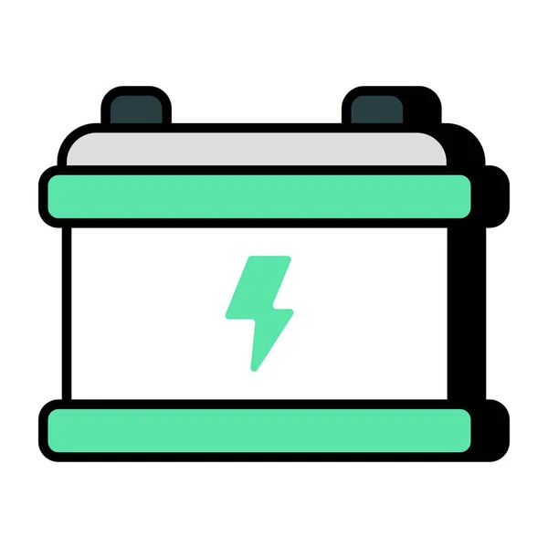 Autobatterie Symbol Flachen Design — Stockvektor