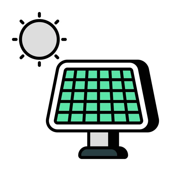太阳能电池板的完美设计图标 — 图库矢量图片