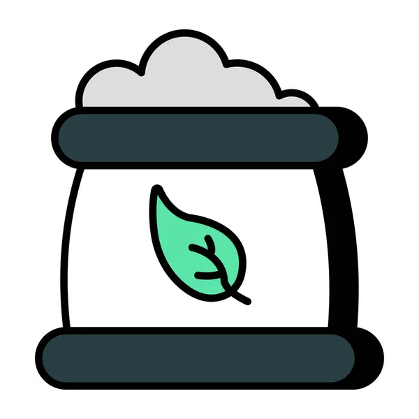 Μοναδικό Εικονίδιο Σχεδιασμού Του Eco Bag — Διανυσματικό Αρχείο