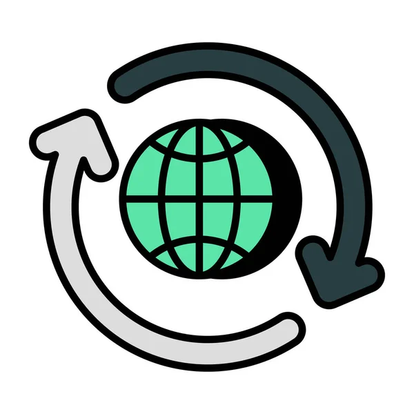 Kreatywna Ikona Globalnej Aktualizacji — Wektor stockowy