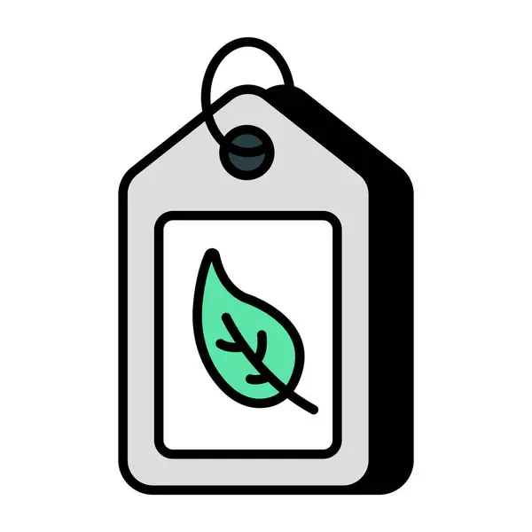 Icon Design Eco Tag — Vetor de Stock