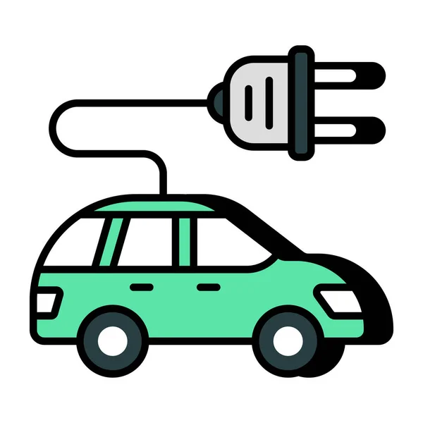 Icon Design Electric Car — Vettoriale Stock