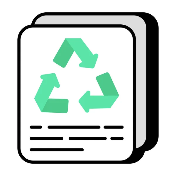 Conceptualizing Flat Design Icon Paper Recycling — Stock Vector
