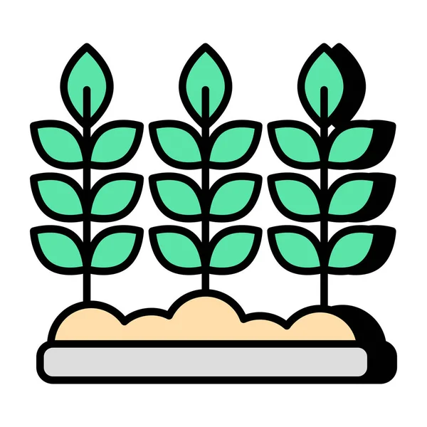 Növények Szerkeszthető Tervezési Ikonja — Stock Vector