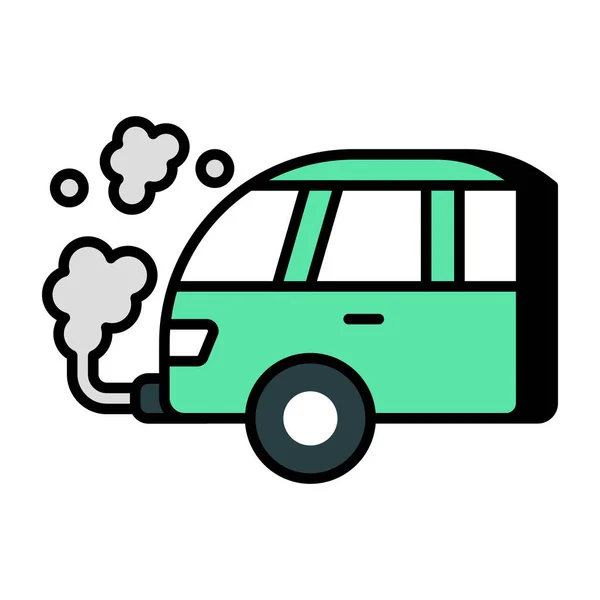 Eine Einzigartige Design Ikone Der Fahrzeugverschmutzung — Stockvektor