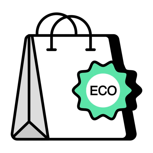 Premium Nedladdning Ikon För Eco Shopping — Stock vektor
