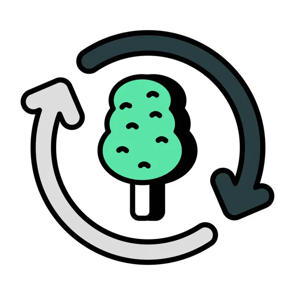 Editable Design Icon Tree Recycling — Stockový vektor