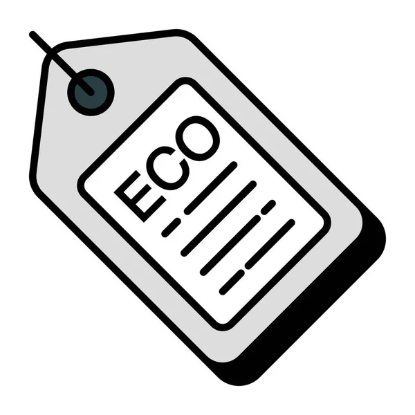 Icon Design Eco Tag — Vettoriale Stock