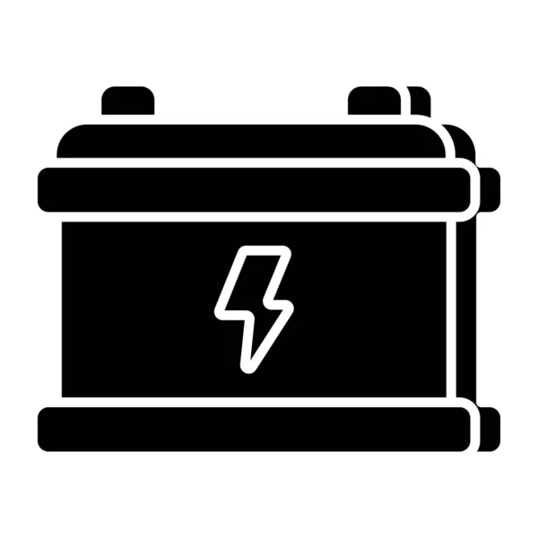 Car Battery Icon Flat Design — Vetor de Stock